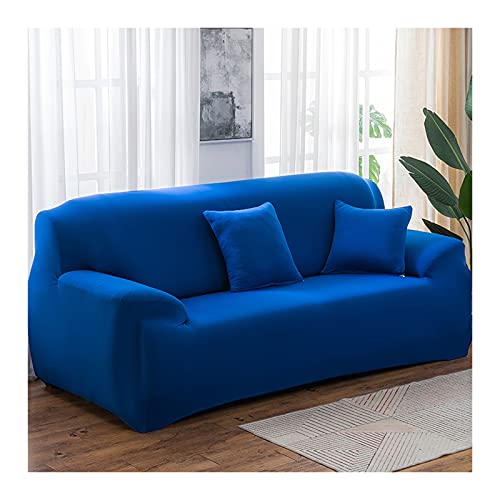 Daesar Stretch Sofa Slipcover, Couch Covers For 2 Cushion Couch Loveseat Solid Color Couch Cushion Covers Royal Blue (Polyester 2 Seater) #TOP1