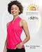 Womens Golf Shirt Sleeveless Golf Shirts for Woman Cute Collared Ladies Golf Clothes Tennis Racerback Tank Tops Dry Fit Apparel Golf Outfits Moisture Wicking Quick Dry Rose Red XS