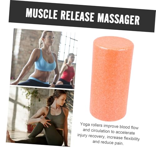 Cabilock Rodillo de espuma para masaje muscular de yoga, 30x15 cm, naranja, accesorio de yoga para ejercicio y relajación muscular miniatura 3