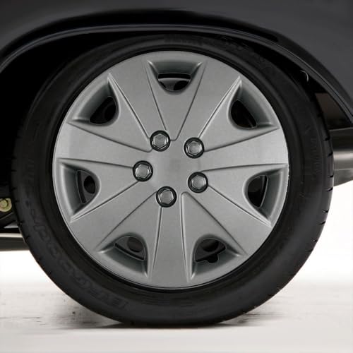 Upgrade Your Auto Set of Four 15' Silver Hubcap Wheel Covers for Honda Accord 2003-2004 (Push-on)