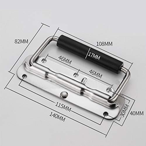 2 Pieces Spring Recessed Case Handles, Stainless Steel Trunk Handles ...