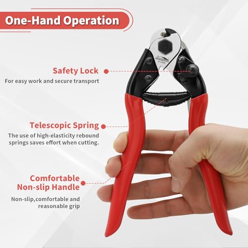 Image of 8 Inch Cable Cutters Heavy Duty, Seal Cutter for Truck Driver