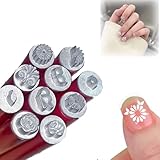 10 PCS Nail Art Flower Stamp Pen, 2025 New Nail Stamper kit, Featuring Flower and Butterfly Designs, Nail Art Stamp Pen Set, Nail Design Tools, Perfect for Beginner DIY Nail Art (10PCS)