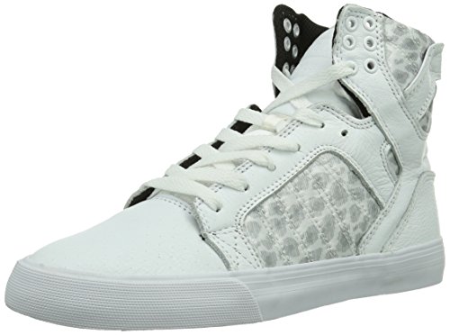 Supra Skytop, Baskets mode femme - Blanc (White/White), 38 EU