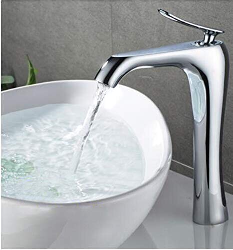 Mitigeur de lavabo blanc à poignée unique pour eau chaude et froide