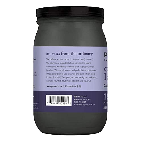 Paromi Chamomile Lavender Rooibos Organic Tea, Signature Jar, 15 Count #TOP6