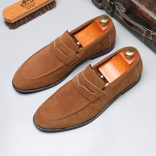 Mens Loafers Casual Slip on Shoes PU Leather Penny Loafers for Men2