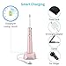 Sonic Electric Toothbrush Rechargeable for Adults, USB Rechargeable Waterproof Sonic Electric Toothbrush,4 Modes with Build in 2 Mins Timer,2 Replacement Heads Included (Pink)