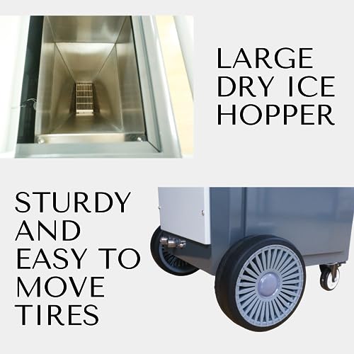 SM2000 Dry Ice Blasting Machine, 44 lbs Dry Ice Hopper, Handheld Control Spray Gun, 5 Nozzles