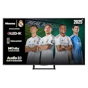 Hisense 55A7Q – QLED Smart TV 55 Pulgadas, Movimientos Suaves IA, Dolby Vision, Dolby Atmos, Subwoofer Integrado, Modo Juego Plus, Modo Deportes IA, Bluetooth & HDMI 2.1, Control por Voz Alexa