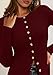 PRETTYGARDEN Womens 2025 Fall Cardigan Sweaters Lightweight Long Sleeve Button up Ribbed Knit Tops Winter Fashion Clothes (Burgundy,X-Large)