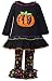 Bonnie Jean Little Girls' Multi Dot Pumpkin Appliqued Legging Set