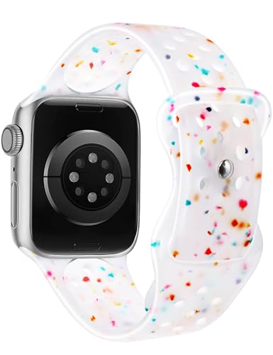 W-RARA Sport Band Compatible with Apple Watch Band 38/40/41/42/44/45/46/49mm for Women Men, made from Recycled Plastic - Soft Breathable Strap for iWatch Series 11 10 SE 9 8 7 6 5 4 3 2 1 Ultra 1 2