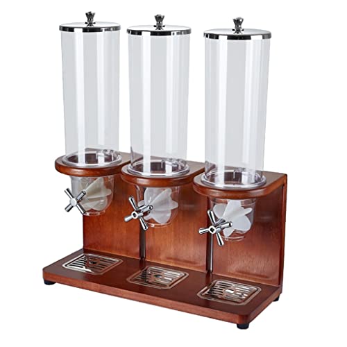 Fifor Dry Food Cereal Dispenser, Airtight Kitchen Storage, Can Hold Cereal, Small Snack, For Home Office Hotel Commercial Bar,Candy Dstributor With Twist Airtight Cover (Color : Wood, Size : 12L) #TOP15