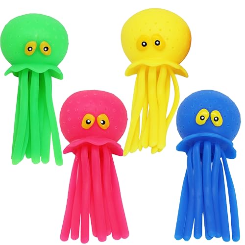 TOYARA Toddler Bath Toy  4 PCS Octopus Water Balls for Kids & Adults  Outdoor Activity Game for Kids Ages 4-12 Water Bomb Splash Balls for Beach Summer Toys Summer Pool Fun & Beach Activities