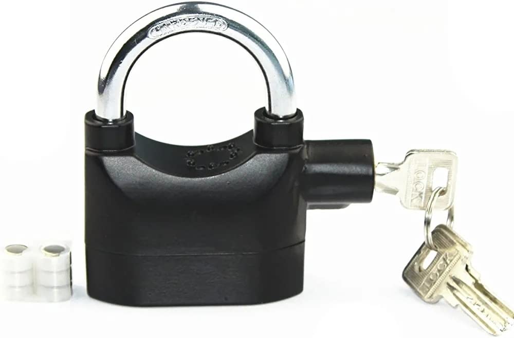 ABBASALI Universal Security Alarm Lock SystemAnti-Theft for Door Motor Bicycle Padlock 110dB with 3 Keys