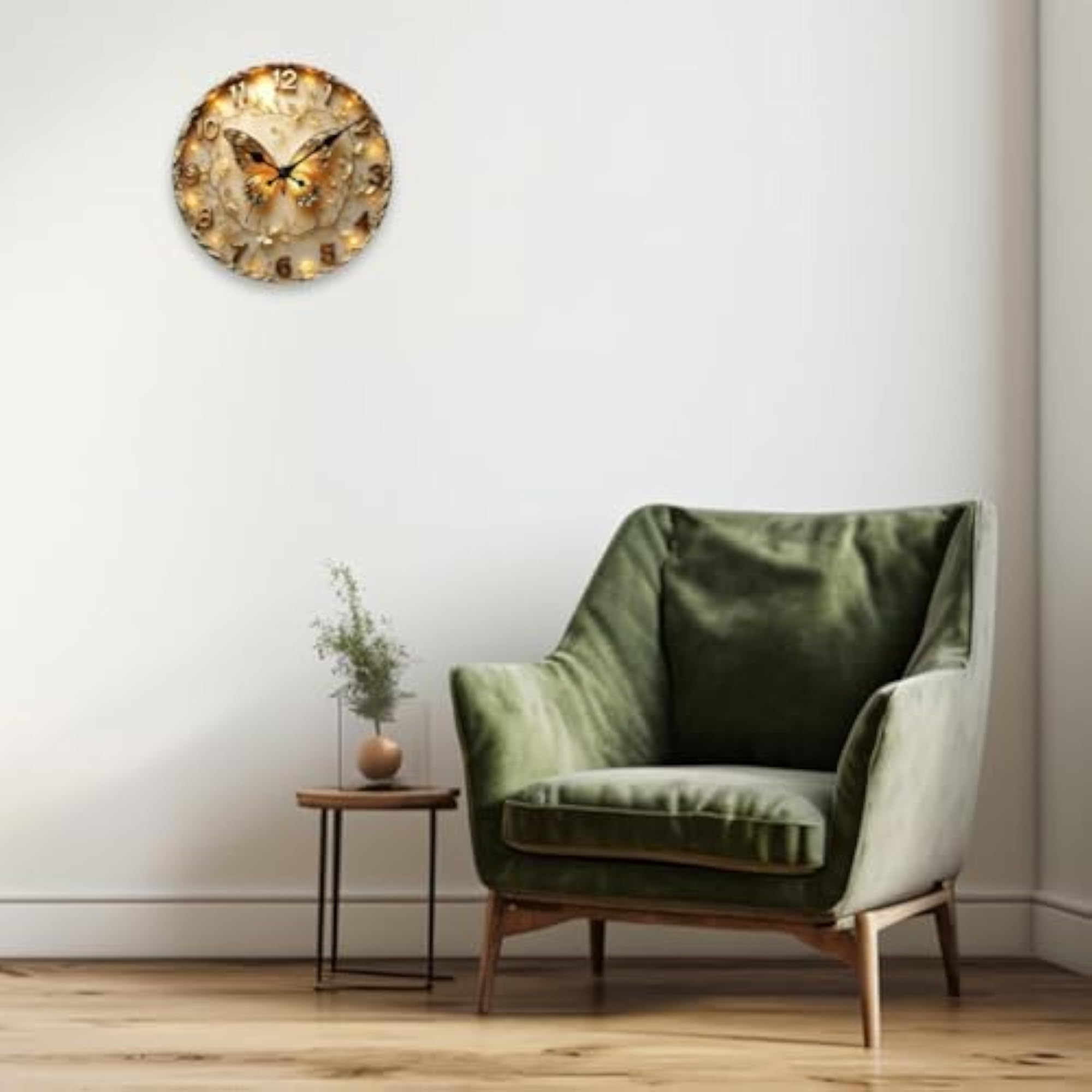 Wooden Round Modern Decorative Wall Clock for Home
