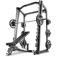 XMark Smith Machine with Weight Bench and Olympic Weight Set, Total Gym Package, Commercial Gym Equipment