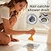 Shower Drain Hair Catcher, Cuttable Mesh Stickers, 4.72x3.15x3.15 Inch Drains Screen, Sturdy Bathroom Accessory with Design, Stylish Tool for Home Kitchen Hotel Gym, Supply for Sink Tub Use