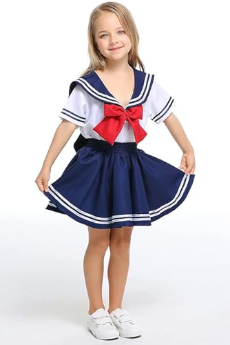 Disfraz de marinera para niñas vestido de cosplay anime miniatura 4