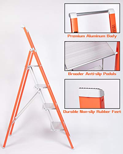 MECHREVO 4-Step Folding Ladder, 36-1/4