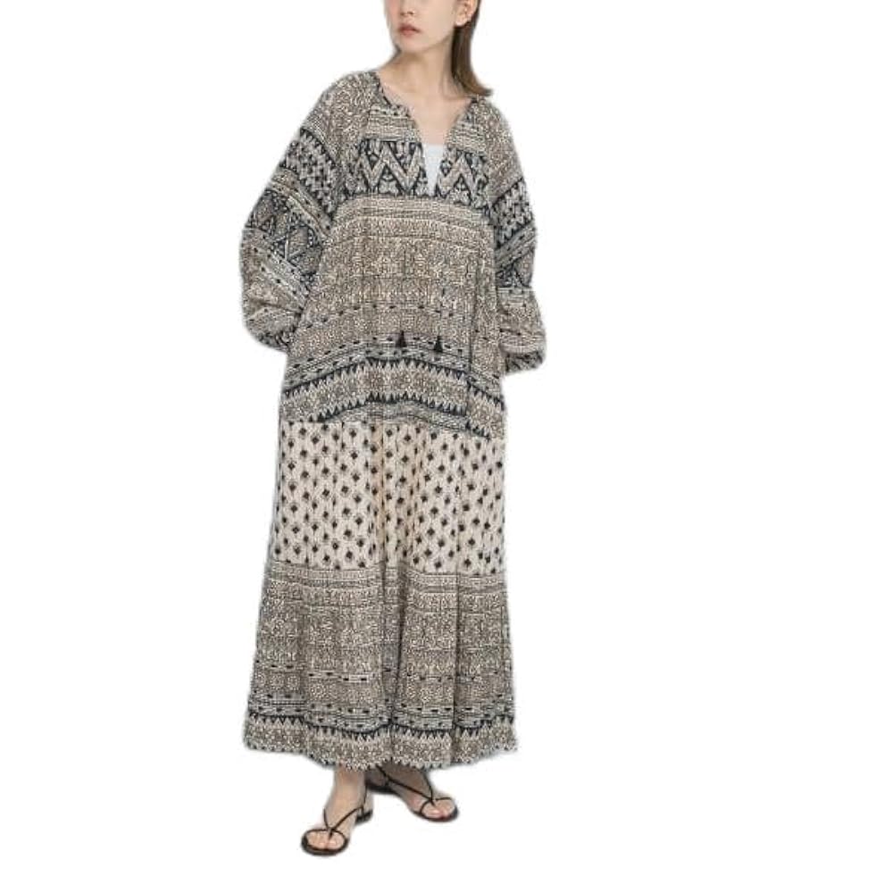 サラマリカ　COTTON BORDER PRINT LONG DRESS Amazon.co.jp: [アーバンリサーチ ロッソ] sara mallika COTTON