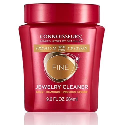 CONNOISSEURS Premium Edition Jewelry Cleaner, Value Size 9.6oz – Pick from Fine, Silver or Delicate Jewelry Cleaner