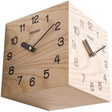 Amazon Co Jp 天然木三面時計 両面壁掛け時計 おしゃれな 低騷音 インテリア 両面壁掛け時計 ホーム キッチン