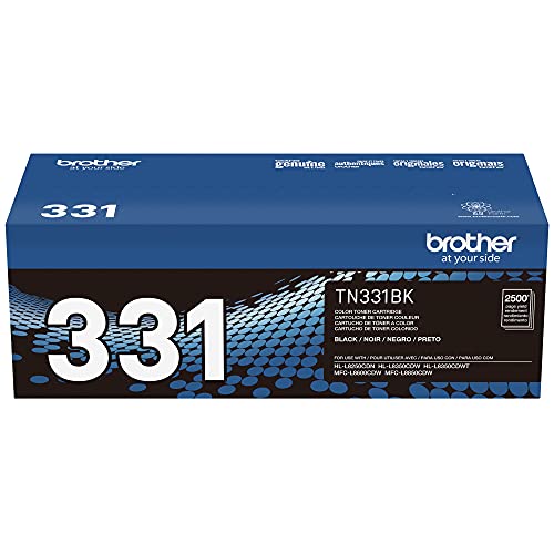 Brother Genuine Standard Yield Toner Cartridge, Tn331Bk, Replacement Black Toner, Page Yield Up To 2,500 Pages, Amazon Dash Replenishment Cartridge, Tn331 #TOP7