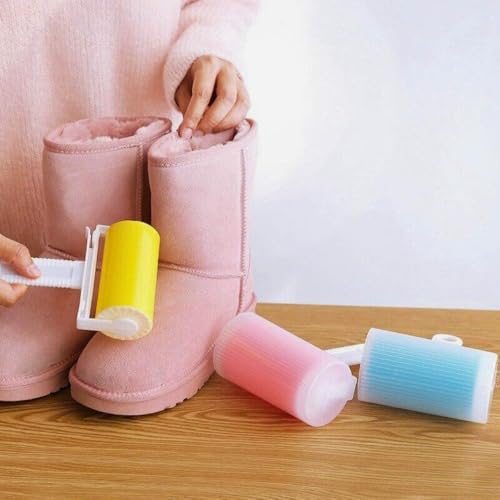Rolo Adesivo Tira Pelos Papa Bolinhas Ecológico Lavável e Reutilizável Removedor de Pelos para Roupa