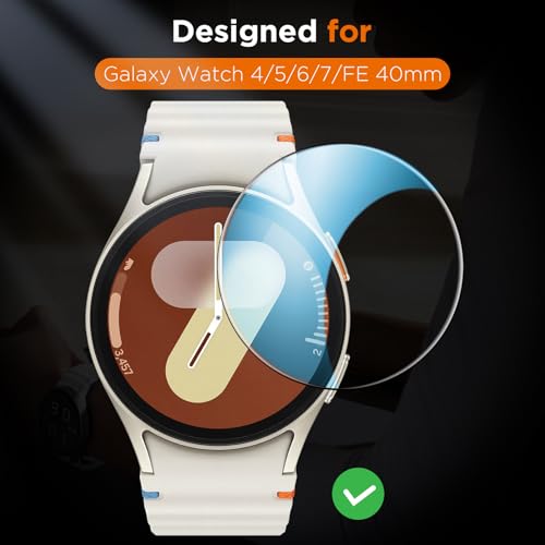 Image of LK 4Pack for Samsung Galaxy Watch 7 Screen Protector 40mm [Fits 6 /5 /4 /FE] | [Max Coverage] Top 9H Tempered Glass Perfectly Fit for Galaxy Watch Screen Protector 40mm, HD Ultra-thin Easy Install