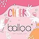 balloa Folienballon Holy Aperoli, Herzballon zum Geburtstag, Heliumballon mit Cocktail Motiv, Geschenk Luftballon Deko Frauen Party Geburtstag orange Design italienisch 33cm