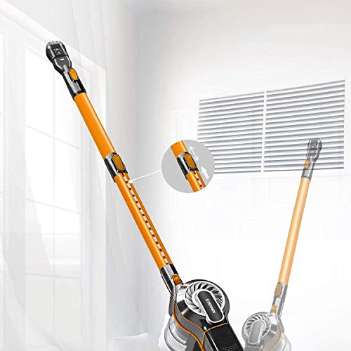 DN DENNOV Cordless Vacuum Cleaners, 13000Pa 2 in1 Lightweight Handheld Vacuum Cordless, 40mins Run Time in Eco-Mode Replaceable Battery Bagless Upright Vacuum Cleaner Cordless Stick Vacuum Cleaner