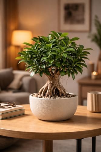 Chinese Banyan Plant (Chaina bot) (Ficus Microcarpa) Live Indoor Bonsai ...