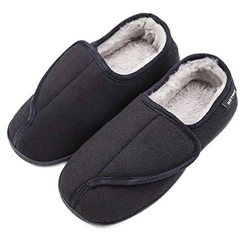 mens diabetic slippers wide width