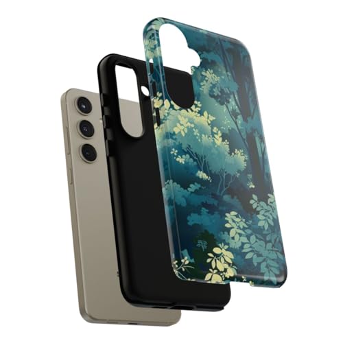 Coque Samsung S24 Plus vert feuillage de forêt lumineux rigide - 4