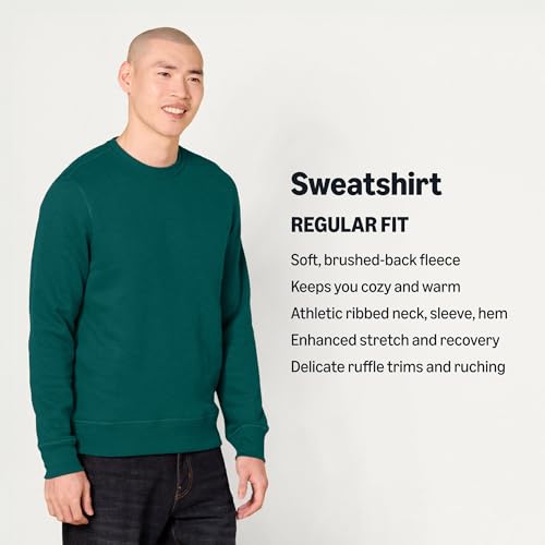 Image of Amazon Essentials Men's Crewneck Fleece Sweatshirt with Ribbing (Available in Big & Tall)