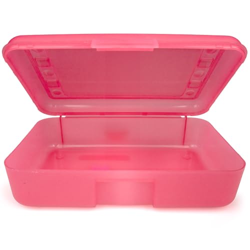 Image of Craft County Solid Color Pencil Box - Store All Your Art Supplies in 1 Convenient Location - 12 Vibrant Colors to Choose From