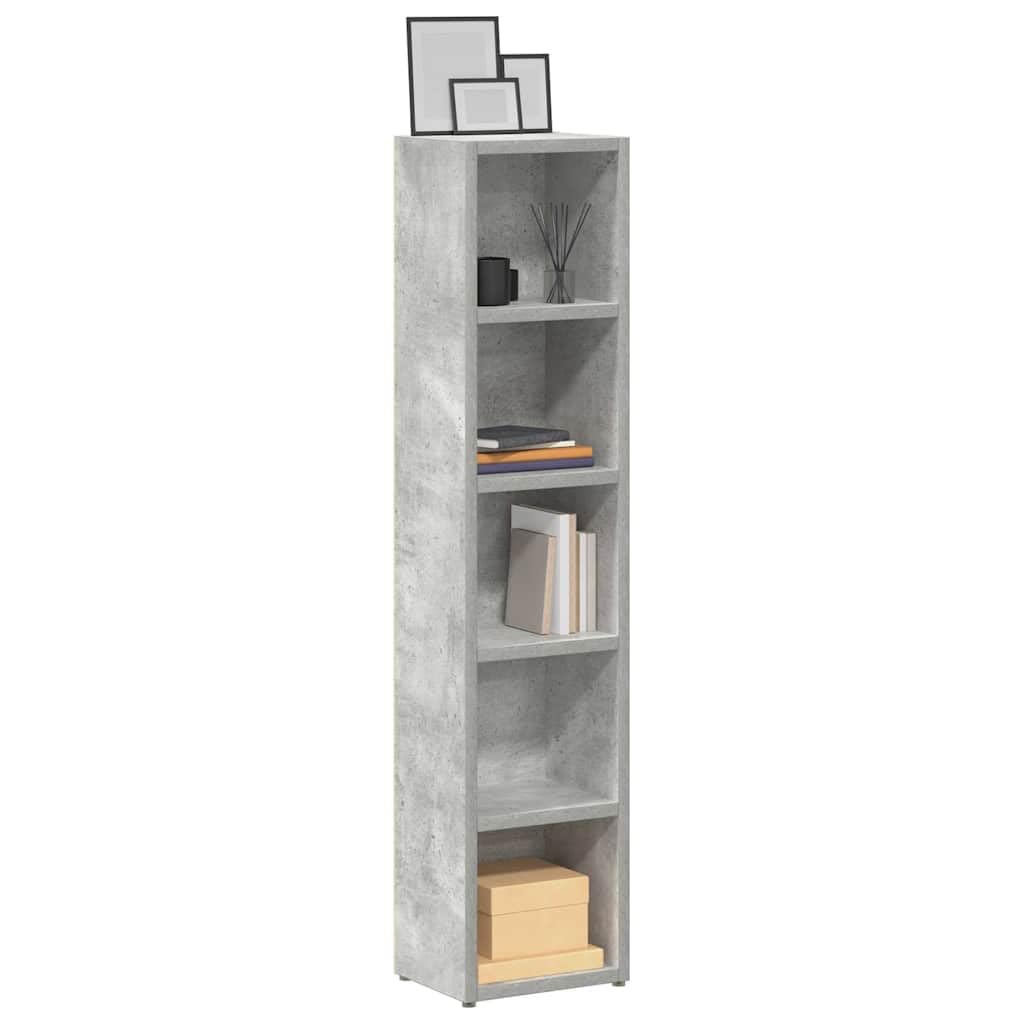 Estantería CD 2 unidades gris cemento 21 x 16 x 93,5 cm madera