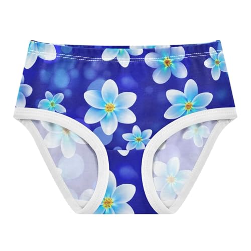 Cotton Girls Underwear Toddler White Light Blue Flowers Girl Panties Cute Designer Briefs Girls Undies 2t