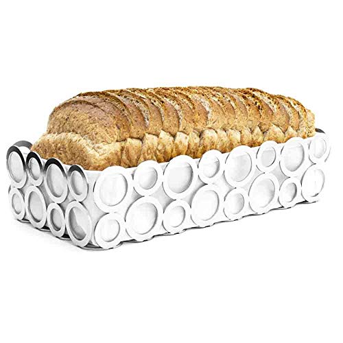 Cesto Para Pão Venezia Retangular Prata