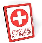 First Aid Kit Inside PVC Tactical Hook and Loop Patch | Red and White