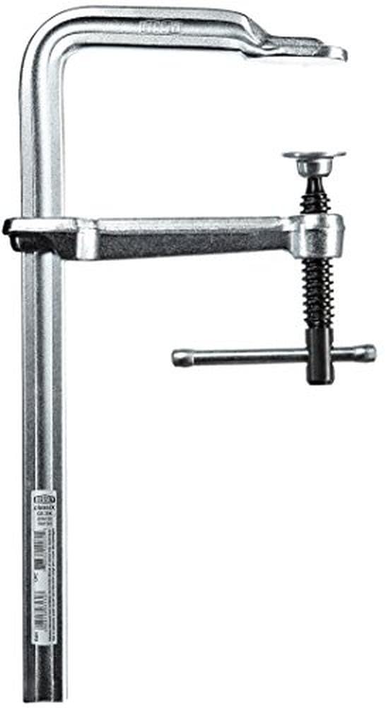 BESSEY Ganzstahl-Schraubzwinge GS100K, Spannweite 1000 mm Ausladung 120 mm, Knebelgriff für einfache Kraftübertragung beim Anspannen, Gewicht 3,58 Kg