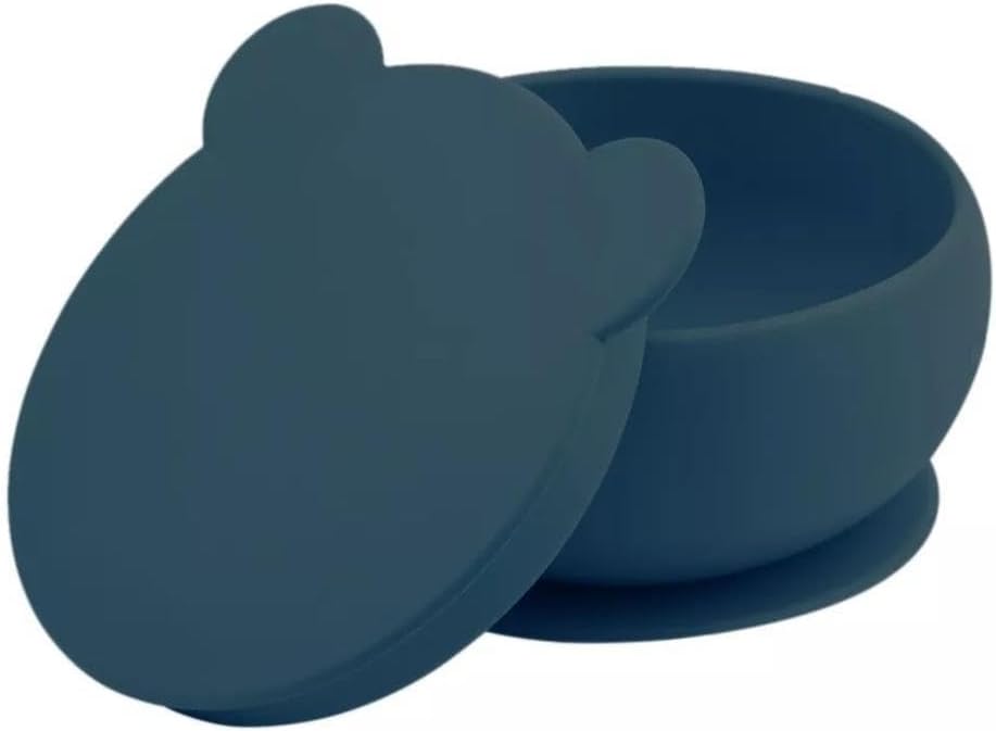 MinikOiOi Bowly 100% Silicone Bowl with Suction Based and Lid 6m+ (Pink)