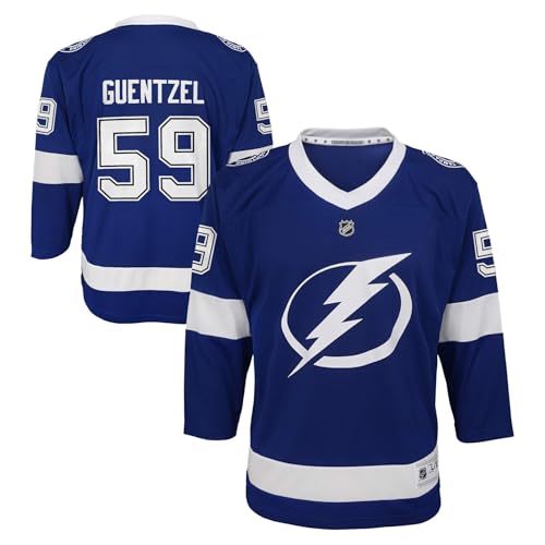 Jake Guentzel #59 Tampa Bay Lightning Youth Boys Player Replica Jersey - (8-20) (US, Alpha, Large, X-Large, Regular, Home - Blue)