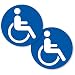 SmartSign â€œHandicapped Access Symbolâ€ Two-Sided Glass Door Decal | 6