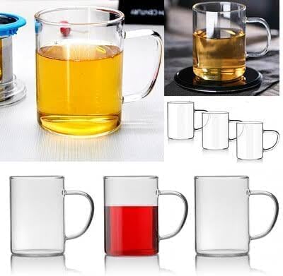 Orret Home 12'li Borosilikat Cam Kupa – Isıya Dayanıklı Termisil Çay ve Kahve Bardağı Seti, Şeffaf Cam Kupa, Sıcak Soğuk İçecekler İçin Dayanıklı Bardak Takımı (12 Adet) - Görsel 3