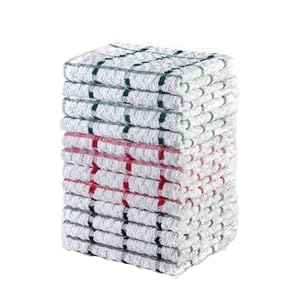 DreamNights Tea Towels Extra Large 70 X 40 cm Kitchen Towels Set – 100% Cotton Terry Towelling Soft Absorbent Lint Free Kitchen Cloth Dish Towel and Bar Towels Assorted Colors (Pack of 6)