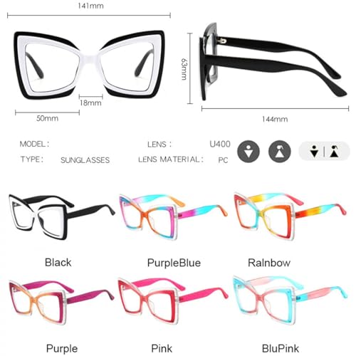Monture transparente papillon lunettes aux finitions premium - 6