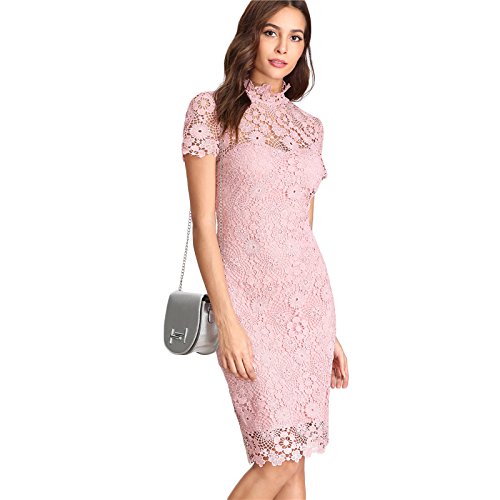 GUIPURE LACE OVERLAY DRESS 